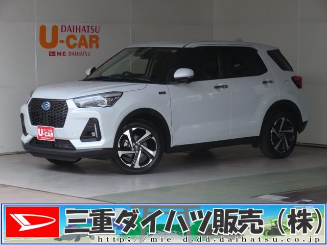 ロッキープレミアムＧ　ＨＥＶ　　純正７型ナビ　ＥＴＣ　１年間無料保証ブルートゥースオーディオ　Ｂモニ　Ｄレコ　元試乗車　電動格納式ドアミラー　　車線逸脱警報装置　地デジ　ＵＳＢポート　衝突安全ボディ　ＬＥＤヘッド　Ｓヒーター　コーナーセンサー　電動パーキングブレーキ（三重県）の中古車