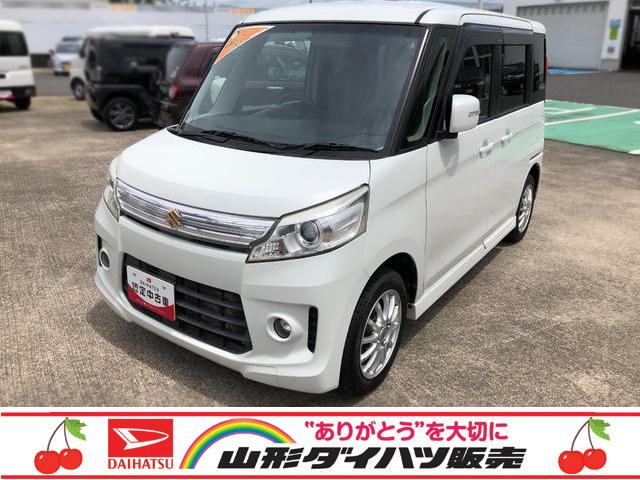 スペーシアカスタムＸＳ　４ＷＤ　走行距離５９０００ｋｍ・ナビ・バックカメラ平成２５年式　４ＷＤ　走行距離５９０００ｋｍ　バックカメラ　プッシュボタンスタート　アイドリングストップ　オートエアコン　カーナビ（山形県）の中古車