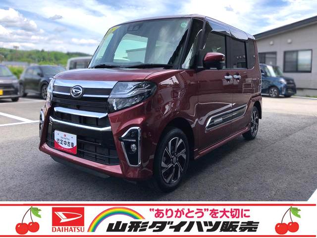 タントカスタムＸセレクション　４ＷＤ　走行距離２７０００ｋｍ４ＷＤ　スマートアシスト　オートエアコン　１４インチアルミホイール　電動パーキングブレーキ　ステアリングスイッチ　キーフリーシステム　プッシュボタンスタート　パワースライドドア（山形県）の中古車
