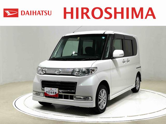 タントカスタムＸ　　カーナビ　左側スライドドア　４ＷＤオートエアコン　純正アルミホイール　キーフリー　トップシェイドガラス　フォグランプ　サイドミラーターンレンズ　ウレタンステアリングホイール（広島県）の中古車