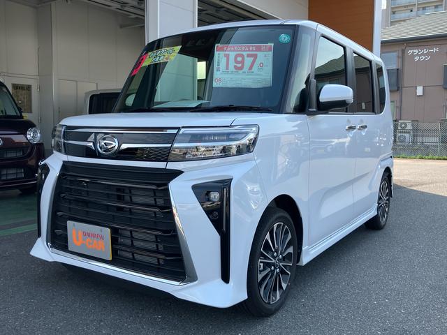 タントカスタムＲＳ　シートヒーター衝突安全ボディ　車線逸脱警報装置　禁煙　タ−ボ　ＬＥＤライト　シートヒーター　オートライト　オートハイビーム　セキュリティアラーム　キーフリー（山口県）の中古車