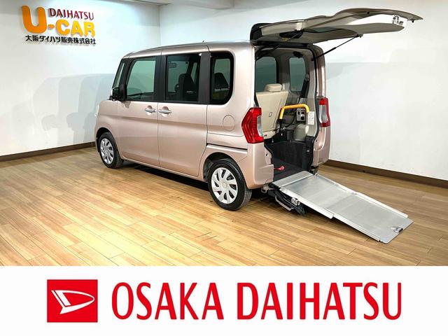 タントスローパー　Ｘ　ＳＡリヤシート付仕様福祉車両スローパー　ＣＤ／ＡＵＸチューナー　ＥＴＣ車載器　両側スライド片側電動スライドドア　キーフリーシステム　プッシュスタート　衝突回避支援ブレーキスマートアシスト　車検整備付き（大阪府）の中古車