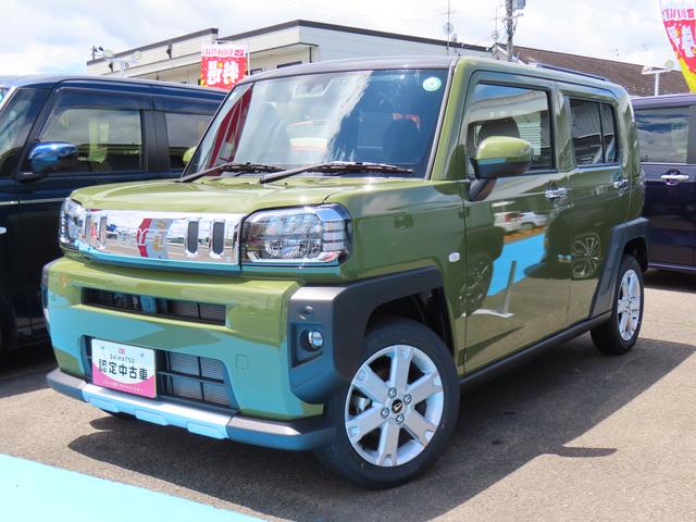 タフトＧターボ　クロムベンチャー２ＷＤ　ＣＶＴ　６６０ｃｃ　スカイフィールトップ　ナビ　バックモニター　全席シートヒーター　衝突被害軽減ブレーキ　横滑り防止装置　ＡＢＳ　アイドリングストップ　プッシュボタンスタート　クルコン（福島県）の中古車