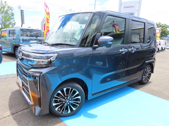 タントカスタムＲＳ２ＷＤ　ＣＶＴ　６６０ｃｃ　ターボ　両側電動スライドドア　衝突被害軽減ブレーキ　横滑り防止装置　ＡＢＳ　アイドリングストップ　プッシュボタンスタート　全席シートヒーター　ナビ用全方位カメラ（福島県）の中古車