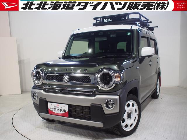 ハスラーＪスタイルターボ４ＷＤ　デュアルカメラブレーキサポート　夏冬タイヤ　ルーフキャリアＬＥＤヘッドライト　オートライト　オートエアコン　スズキ純正ナビ　全方位モニター　リモコンエンジンスターター（北海道）の中古車