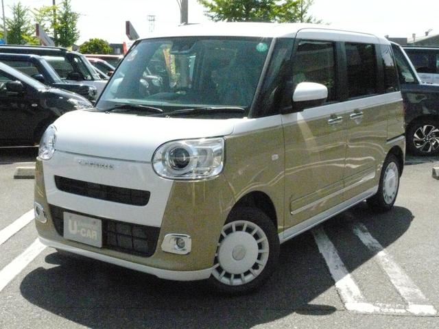 ムーヴキャンバスストライプスＧセキュリティアラーム　スモークガラス　キーフリーシステム　走行距離２ｋｍ（福岡県）の中古車