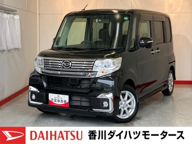 タントカスタムＸ社外ナビ　社外ＥＴＣ　社外ドライブレコーダー　左側パワースライドドア　ベンチシート　ＬＥＤヘッドランプ　純正１４インチアルミホイール　スマートキー　取扱説明書　メンテナンスノート（香川県）の中古車