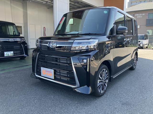 タントカスタムＲＳ　シートヒーター　パノラマモニター踏み間違え防止　タ−ボ　フロントカメラ　スマートキ　オートハイビーム　衝突安全ボディ　キーフリー　ｅｃｏＩＤＬＥ　サイドカメラ　全方向カメラ　バックカメラ付き　ＬＥＤライト　ベンチシート（山口県）の中古車