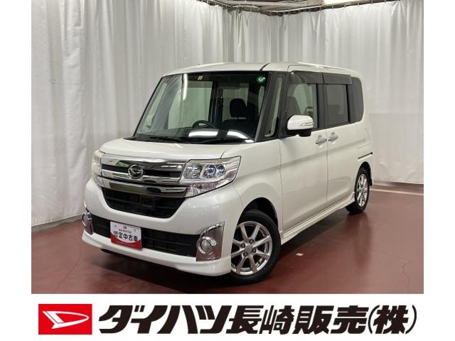 タントカスタムＸ　ＳＡ下取車　ナビ　ＴＶ　バックカメラ　後席モニター　ＥＴＣ　両側電動スライドドア　ブルートゥース　盗難防止　運転席エアバッグ　助手席エアバッグ　スマートキー　ＬＥＤヘッドランプ　アルミホイール　点検記録簿（長崎県）の中古車