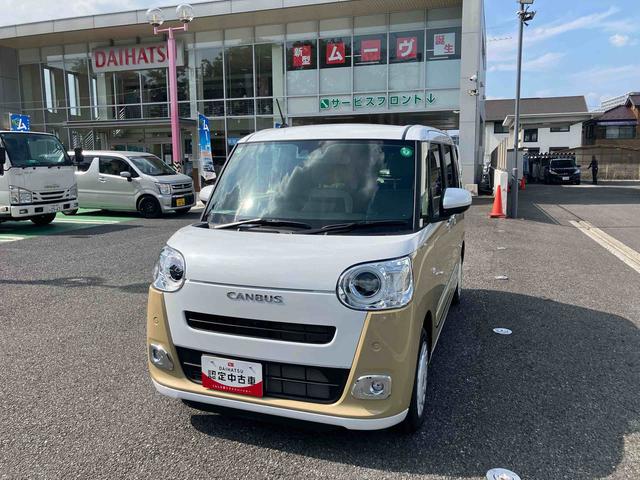 ムーヴキャンバスストライプスＧ　両側電動スライド／電子パーキング保証１年間・距離無制限　スマアシ／ＬＥＤヘッドライト（東京都）の中古車