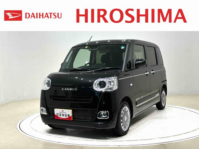 ムーヴキャンバスセオリーＧ　　２ＷＤ　　ＣＶＴ　両側オアワースライドドアＬＥＤオートライト・フォグランプ　電動パーキングブレーキ　プッシュボタンスタート　セキュリティアラーム　バックカメラ　両側パワースライドドアウエルカムオープン機能　オート電動格納式ドアミラー（広島県）の中古車