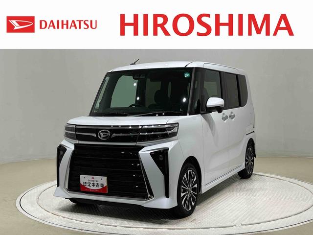 タントカスタムＲＳ　ディスプレイオーディオ　ＥＴＣ車載器ＬＥＤオートライト　パワースライドドアウェルカムオープン機能　電動パーキングブレーキ　運転席助手席シートヒーター　アルミホイール　キーフリーシステム　　オート電動格納式ドアミラー（広島県）の中古車
