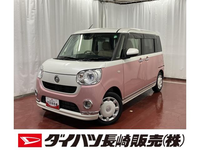 ムーヴキャンバスＧメイクアップＶＳ　ＳＡIIIひょう害車　ナビ　パノラマカメラ　ドラレコ　ＴＶ　ブルートゥース　衝突被害軽減システム　ＬＥＤヘッドランプ　スマートキー　オートマチックハイビーム　シートヒーター　ＥＴＣ　ＤＶＤ　オートライト（長崎県）の中古車