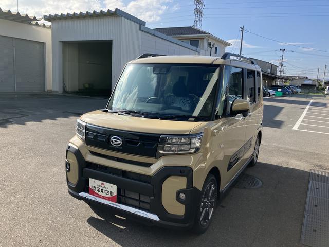 タントファンクロスターボ２ＷＤ　ＣＶＴ　６６０ｃｃ　両側電動スライドドア　衝突被害軽減ブレーキ　横滑り防止装置　ＡＢＳ　アイドリングストップ　プッシュボタンスタート　オートエアコン　ベンチシート　届出済未使用車（福島県）の中古車
