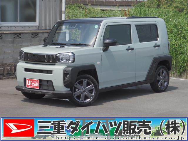 タフトＧターボ　ダーククロムベンチャー　キーフリー　１年間無料保証車線逸脱警報装置　シートヒータ　ＬＥＤ　安全ボディ　ムーンルーフ　電動格納ドアミラー　エアバッグ　ターボ　電動パーキングブレーキ　コーナーセンサー　オートエアコン　バックカメラ　パワーウィンドウ（三重県）の中古車