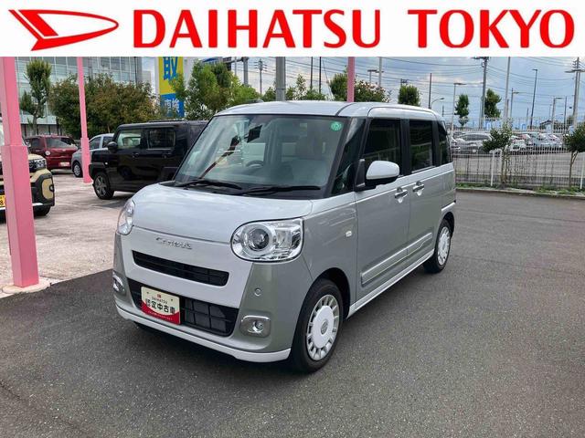 ムーヴキャンバスストライプスＧ　パノラマモニター標準装備！保証　新車保証・まごころ保証　１年間・走行距離無制限付き　走行距離１，４０５ｋｍ　ＣＤチューナー　パノラマモニター　両側電動スライドドア　シートヒーター　オートライト　ＬＥＤヘッドライト　スマートキー（東京都）の中古車