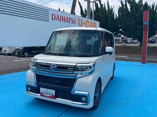 タントカスタムＲＳ　トップエディションＳＡII４ＷＤ　ターボ　６６０ｃｃ　車いす用クレーン付車　衝突被害軽減ブレーキ　横滑り防止装置　ＡＢＳ　アイドリングストップ　プッシュボタンスタート　両側電動スライドドア　カーナビ　バックモニター　ＥＴＣ（福島県）の中古車