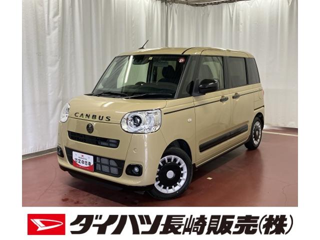 ムーヴキャンバスセオリーＧターボ元試乗車　アダプティブクルーズコントロール　シートヒーター　電動格納式ドアミラー　両側電動スライドドア　車線逸脱警報　ＬＥＤヘッドランプ　オートマチックハイビーム　スマートキー　プッシュスタート（長崎県）の中古車
