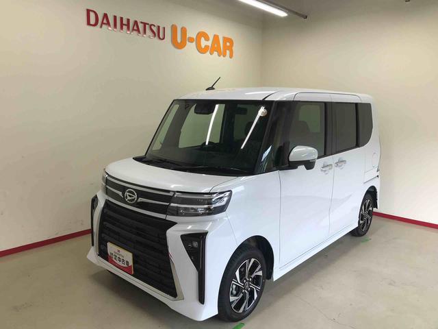 タントカスタムＸ４ＷＤ　オートエアコン／ライト　ＬＥＤヘッドライト／フォグランプ　両側電動スライドドア　運転席・助手席シートヒーター　チルトステアリング　運転席シートリフター　スマートアシスト（予防安全装置）（秋田県）の中古車