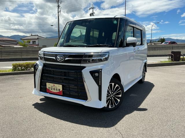 タントカスタムＲＳ４ＷＤ　ＣＶＴ　ターボ　純正１０インチナビ　パノラマモニター　ドライブレコーダー　両側電動スライドドア（長野県）の中古車