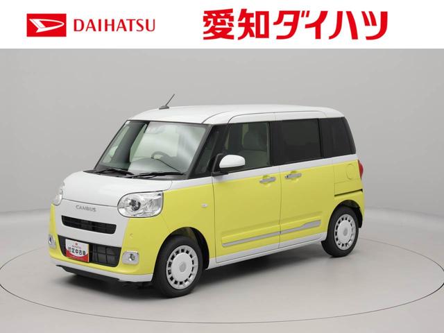 ムーヴキャンバスストライプスＧ　両側電動スライドドア　ＬＥＤヘッドライト衝突軽減ブレーキ　レーンアシスト　電動格納ドアミラー　プッシュボタンスタート　スマートキー　電動パーキングブレーキ　オートエアコン　保温機能付ドリンクホルダー　バックカメラ（愛知県）の中古車