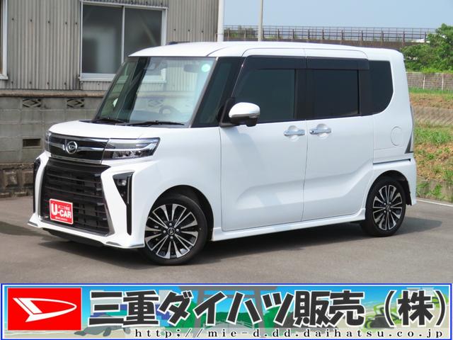 タントカスタムＲＳ　　純正７型ナビ　パノラマカメラ　１年間無料保証両側オートスライドドア　地デジ　ＢＴオーディオ　ＥＴＣ付　Ｄレコ　電動格納式ドアミラー　タ−ボ　ＵＳＢポート　運転席・助手席シートヒーター　電動パーキングブレーキ　コーナーセンサー　オートエアコン（三重県）の中古車