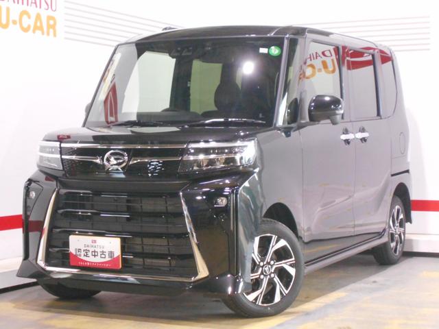 タントカスタムＸ　４ＷＤ　純正１０インチナビ　ドラレコ装着２０２３年モデル　ダイハツ純正１０インチスタイリッシュメモリーナビ　ドライブレコーダー　パノラマモニター装着車（福井県）の中古車