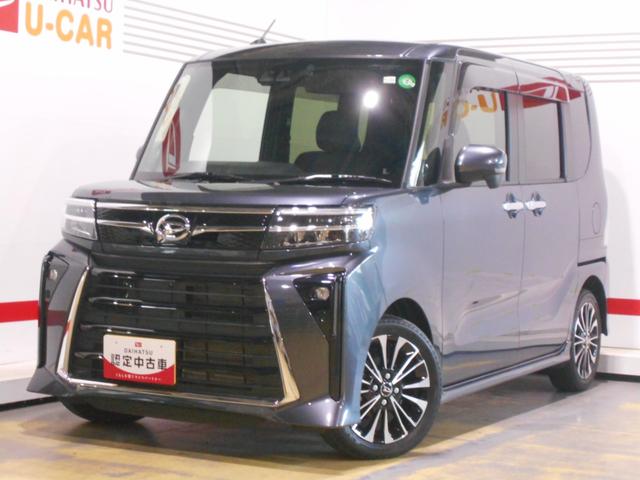タントカスタムＲＳ　純正ナビ　ドラレコ　パノラマモニター装着２０２３年モデル　ダイハツ純正ワイドエントリーメモリーナビ　ドライブレコーダー　パノラマモニター　装着車（福井県）の中古車