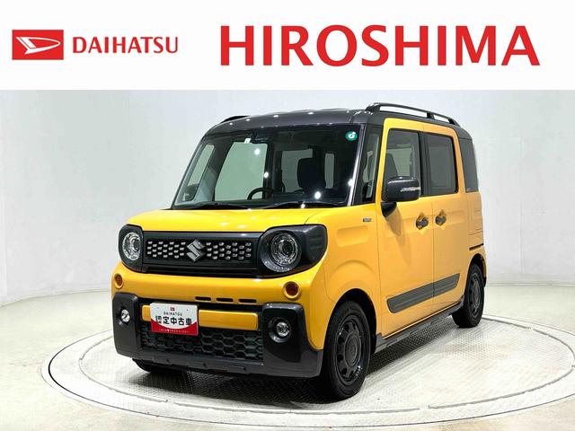 スペーシアギアハイブリッドＸＺ　　ナビ・バックカメラ・ＥＴＣ付き契約後点検あり／メーカー保証（保証継承付）／延長保証追加／両側電動スライドドア／オートエアコン／シートヒーター／オートライト／キーフリー／ＬＥＤヘッドライト／エンジンプッシュボタン（広島県）の中古車