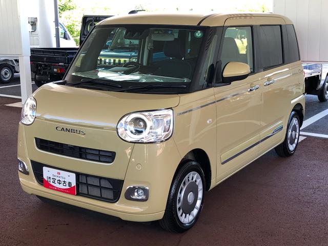 ムーヴキャンバスセオリーＧ　４ＷＤ　走行距離４８７６ｋｍ４ＷＤ　スマートアシスト　オートエアコン　キーフリーシステム　１４インチフルホイールキャップ　ＬＥＤヘッドランプ　両側パワースライドドア（山形県）の中古車