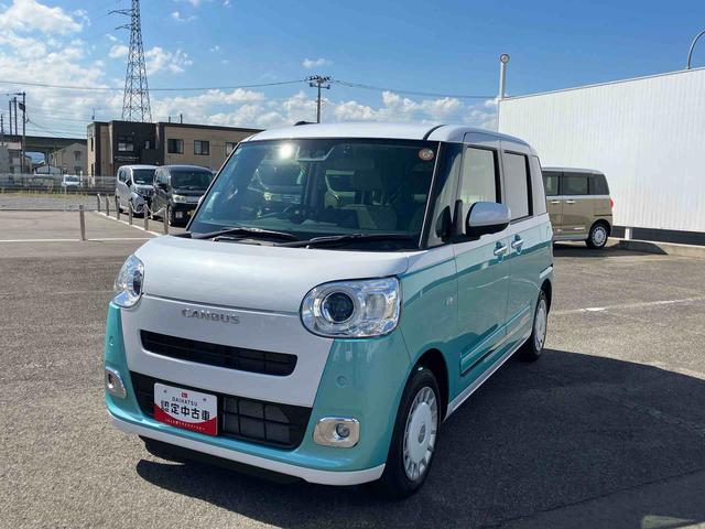 ムーヴキャンバスストライプスＧ２ＷＤ　ＣＶＴ　６６０ｃｃ　ナビ　全方位モニター　ドライブレコーダー　両側電動スライドドア　衝突被害軽減ブレーキ　横滑り防止装置　ＡＢＳ　アイドリングストップ　プッシュボタンスタート　シートヒーター（福島県）の中古車