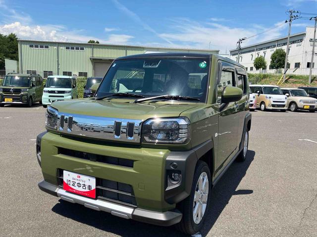 タフトＧターボ　クロムベンチャー４ＷＤ　ＣＶＴ　６６０ｃｃ　スカイフィールトップ　クルーズコントロール　衝突被害軽減ブレーキ　横滑り防止装置　ＡＢＳ　サイドエアバッグ　アイドリングストップ　プッシュボタンスタート　前席シートヒーター（福島県）の中古車
