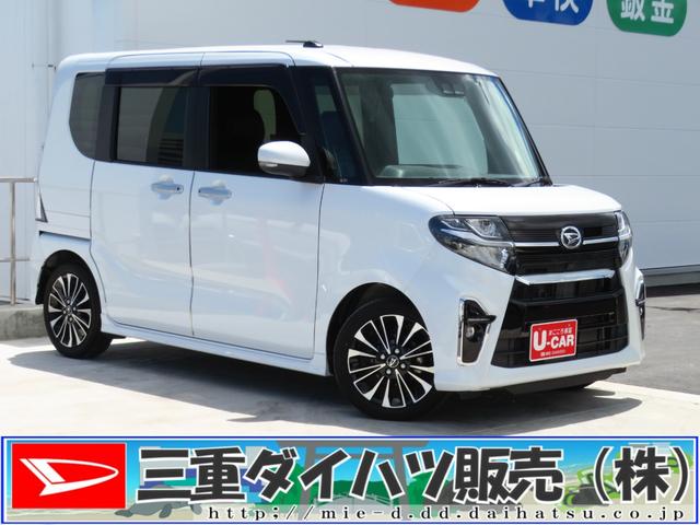 タントカスタムＲＳ　　　純正７型ナビ　バックカメラ　１年間無料保証Ｉストップ　衝突安全ブレーキ　ブルートゥースオーディオ　コーナーセンサー　両側Ｐスライドドア　地デジ　点検記録簿　ハイビームアシスト　シートヒータ　ＥＴＣ　ＤＶＤ　電動パーキングブレーキ　前後ドラレコ（三重県）の中古車