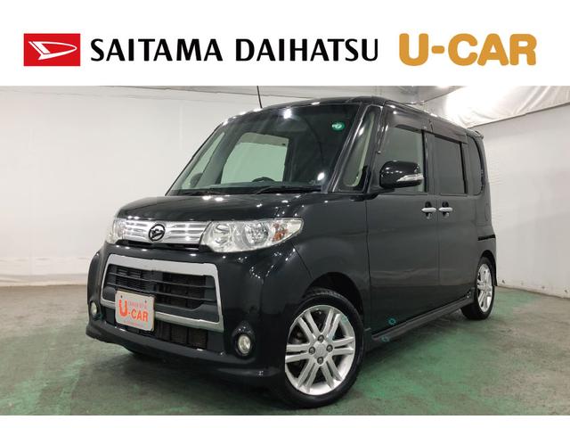 タントカスタムＲＳ　修復歴／車検整備付／走行７６９２３キロ／マット１年保証距離無制限　走行距離７６９２３キロ　車検整備付　バックドアスポイラー　純正カーペットマット　助手席エアバッグ　ＨＩＤヘッドランプ　アイドリングストップ　片側電動スライドドア（埼玉県）の中古車