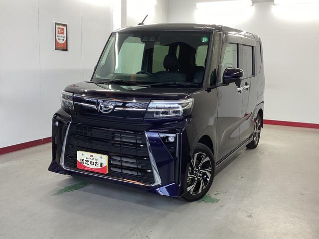 タントカスタムＸ衝突被害軽減ブレーキ　横滑り防止装置　パノラマカメラ　オートマチックハイビーム　アイドリングストップ　ステアリングスイッチ　オートライト　キーフリーシステム　オートエアコン　マット　バイザー（岐阜県）の中古車