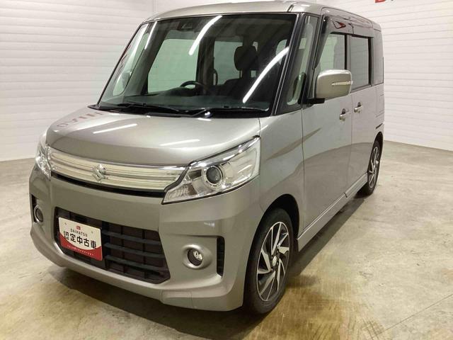 スペーシアカスタムＴＳターボ車　インパネシフト　プッシュスタートスイッチ　電子カードキー　両側スライドドア　アルミホイール　カーナビ　オートエアコン（鹿児島県）の中古車