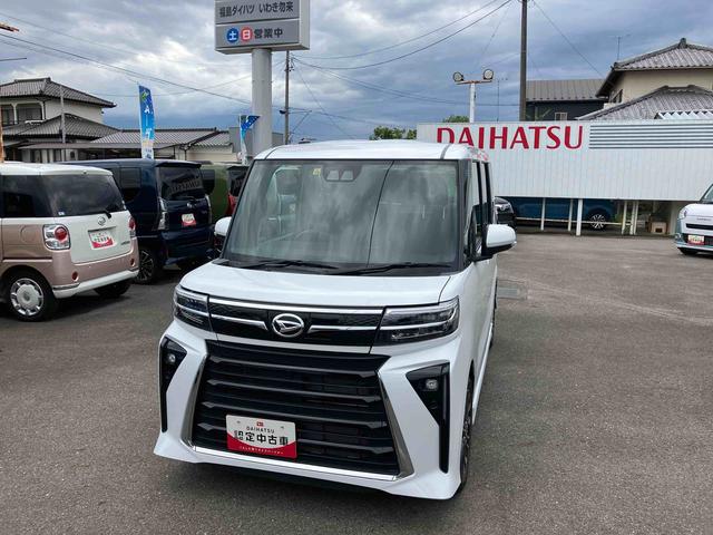 タントカスタムＲＳ２ＷＤ　ＣＶＴ　６６０ｃｃ　ターボ　両側電動スライドドア　衝突被害軽減ブレーキ　横滑り防止装置　ＡＢＳ　アイドリングストップ　プッシュボタンスタート　ベンチシート　サイドエアバッグ　オートエアコン（福島県）の中古車
