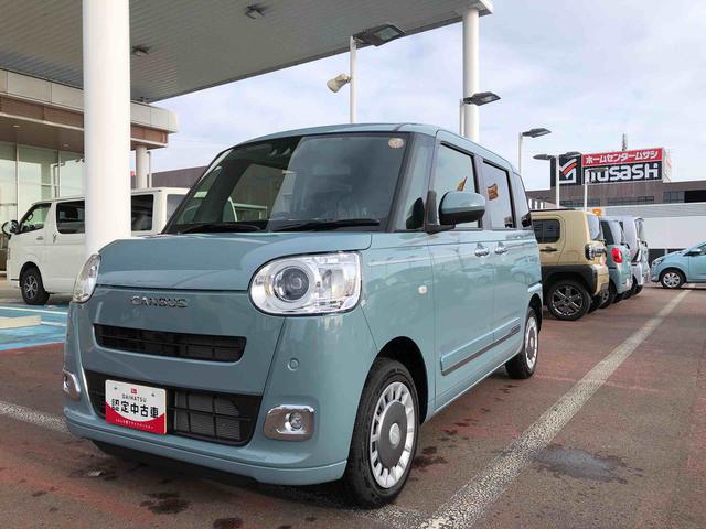 ムーヴキャンバスセオリーG 4WD 走行距離3417km4WD スマートアシスト フルホイールキャップ オートエアコン 電動パーキングブレーキ キーフリーシステム スライドドア(山形県)の中古車