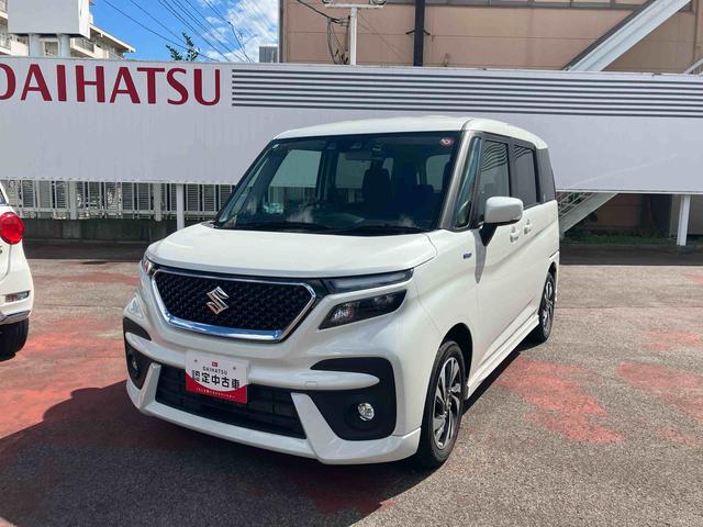 ソリオバンディットハイブリッドＭＶフルタイム４ＷＤ　デュアルカメラブレーキサポート　ヘッドアップディスプレイ　サイド・カーテンエアバッグ　両側電動スライドドア　社外ナビ　ＥＴＣ車載器　アイドリングストップ　プッシュボタンスタート（福島県）の中古車