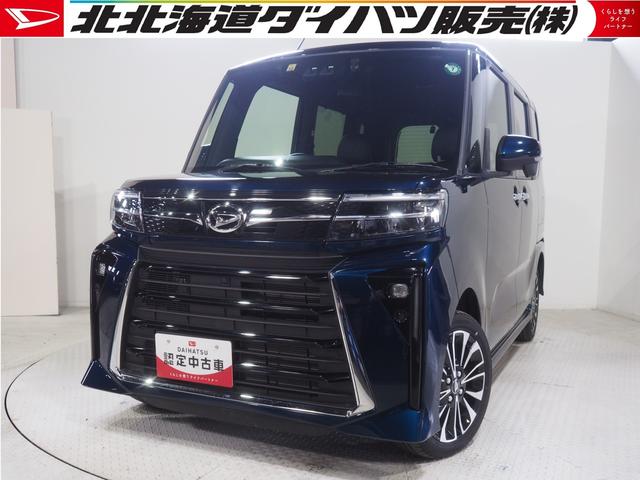 タントカスタムＲＳ４ＷＤ　スマートアシスト　両側パワースライドドア　ＬＥＤヘッドライト　オートライト　ダイハツ純正ナビ　バックモニター　ナビ連動ドライブレコーダー　運転席助手席シートヒーター　アイドリングストップ（北海道）の中古車