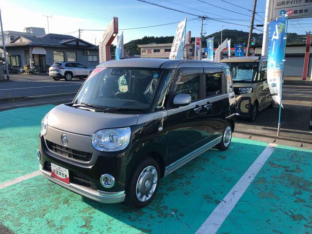 ムーヴキャンバスＧブラックアクセントリミテッド　ＳＡIII　４ＷＤ４ＷＤ　スマートアシスト　フルホイールキャップ　カーナビ　ベンチシート　ステアリングスイッチ　オートエアコン（山形県）の中古車