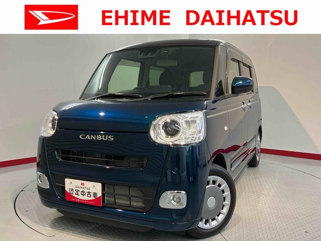 ムーヴキャンバスセオリーＧターボ２ＷＤ　プッシュスタート　両側電動スライドドア　コーナーセンサー　アイドリングストップ車　オートライト　オートマチックハイビーム（ＡＤＢ）　前席シートヒーター　電動パーキングブレーキ　ベンチシート（愛媛県）の中古車