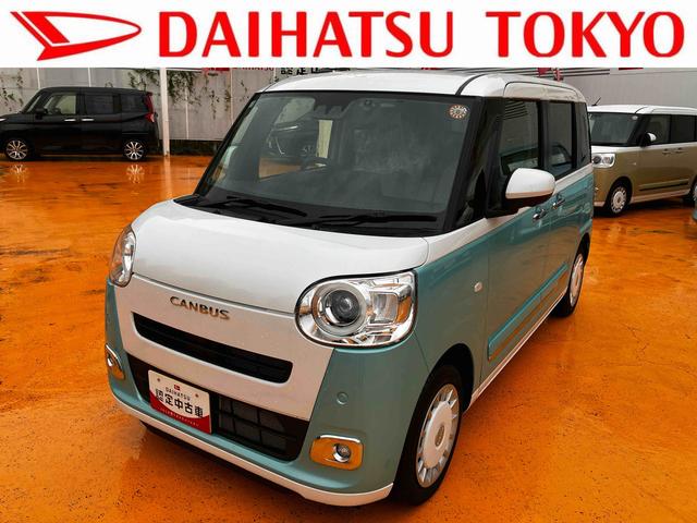 ムーヴキャンバスストライプスＧ　純正７インチナビ　ナビ連動前後ドラレコ保証　新車保証・まごころ保証　１年間・走行距離無制限付き（東京都）の中古車