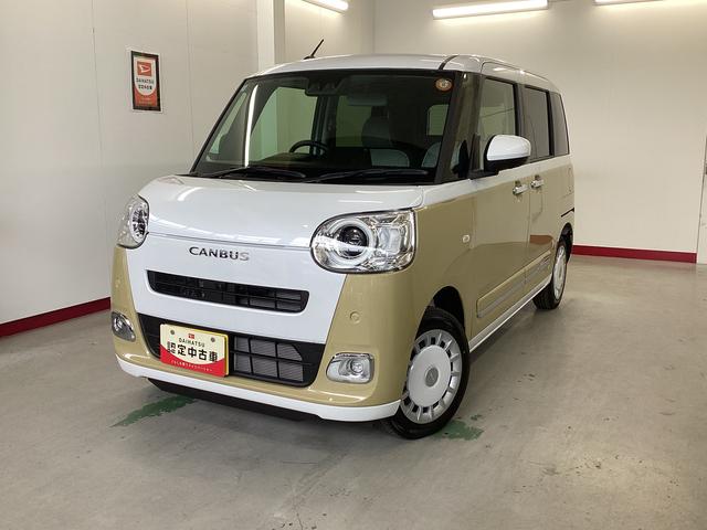 ムーヴキャンバスストライプスＧターボ衝突被害軽減ブレーキ　横滑り防止装置　４ＷＤ　オートハイビーム　アイドリングストップ　ステアリングスイッチ　オートライト　キーフリーシステム　オートエアコン　パノラマカメラ（岐阜県）の中古車