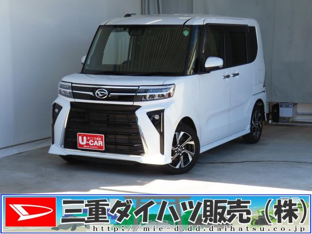タントカスタムＸ　　　　９型ディスプレイオーディオ　１年間無料保証衝突軽減ブレーキ　コーナーセンサー　Ｂｌｕｅｔｏｏｔｈ対応　Ｂカメラ　ＴＶ　ＥＴＣ　ワンオーナー　前後ドラレコ　キーフリー　運転席・助手席シートヒーター　電動パーキングブレーキ　両側パワースライドドア（三重県）の中古車