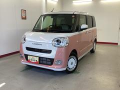 ムーヴキャンバスストライプスＧ衝突被害軽減ブレーキ　横滑り防止装置　オートハイビーム　アイドリングストップ　ステアリングスイッチ　オートライト　キーフリーシステム　オートエアコン　パノラマカメラ