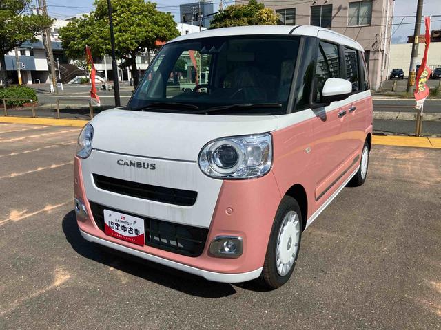 ムーヴキャンバスストライプスＧスマートキープッシュスタート　キーフリーキー　ワンオーナー車　運転席エアバック　ＡＢＳ　点検記録簿（山口県）の中古車