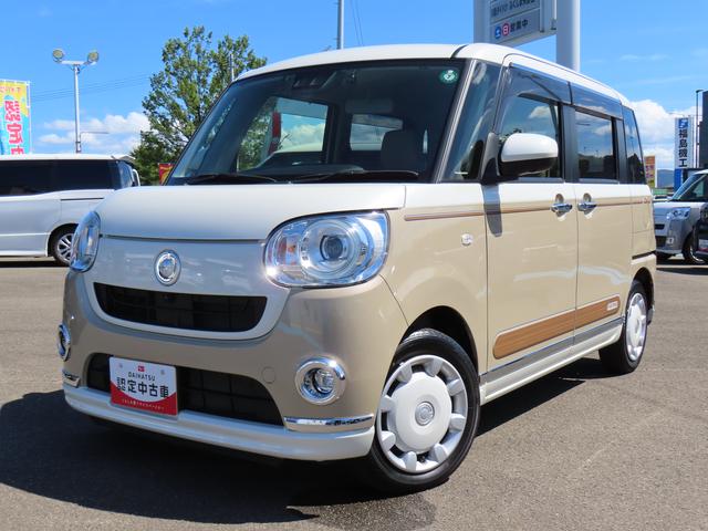 ムーヴキャンバスGメイクアップVS SAIII4WD CVT 660cc 両側電動スライドドア ナビ 全方位モニター ETC車載器 衝突被害軽減ブレーキ 横滑り防止装置 ABS アイドリングストップ プッシュボタンスタート 運転席シートヒーター(福島県)の中古車