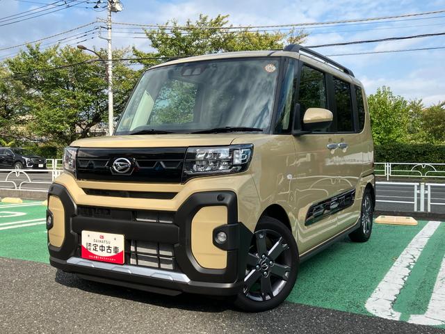タントファンクロスターボ　純正ナビ・バックカメラ・ドラレコ・ＥＴＣ７インチナビ　バックカメラ　ドラレコ　ＥＴＣ装備　オートライト　シートヒーター　左右パワースライドドア　ＬＥＤヘッドライト（東京都）の中古車