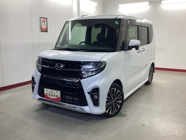 タントカスタムＲＳ衝突被害軽減ブレーキ　横滑り防止装置　オートハイビーム　アイドリングストップ　ステアリングスイッチ　オートライト　キーフリー　オートエアコン　ナビ　ドラレコ　パノラマカメラ　ＥＴＣ　マット　バイザー（岐阜県）の中古車